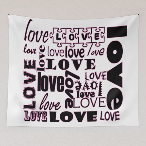 Item preview, Iskybibblle/ Love is all around pink outline designed and sold by Iskybibblle.