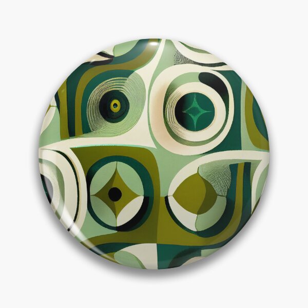 Artikelvorschau, Cool Dreamy Green Midcentury Modern Pattern Digital Painting entworfen und verkauft von CodeAndColors.