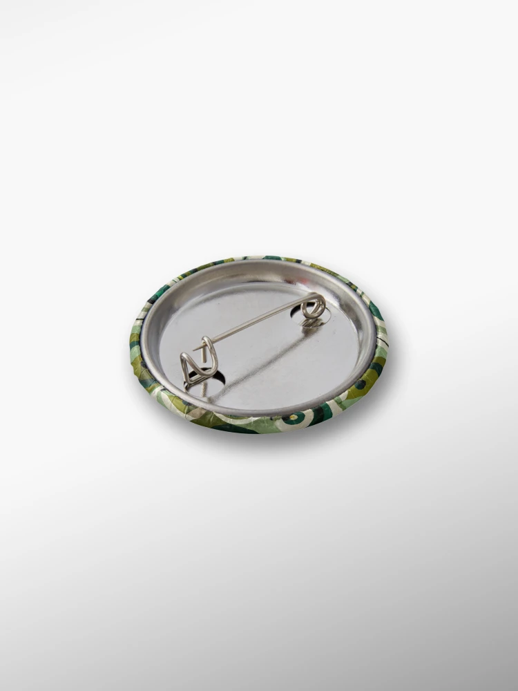 Thumbnail 2 von 3, Button, Cool Dreamy Green Midcentury Modern Pattern Digital Painting designt und verkauft von CodeAndColors.