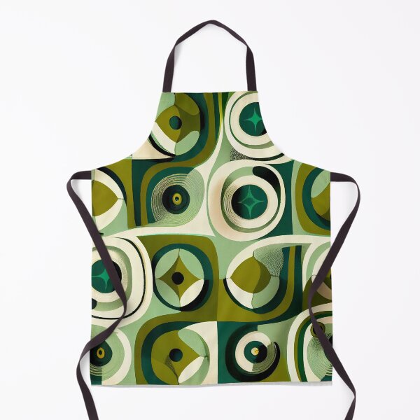 Artikelvorschau, Cool Dreamy Green Midcentury Modern Pattern Digital Painting entworfen und verkauft von CodeAndColors.