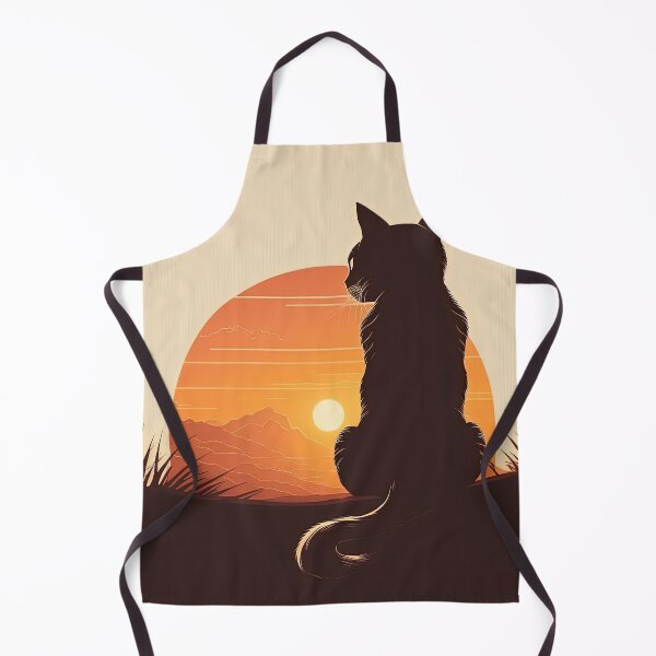 Artikelvorschau, Katze, die den Sonnenuntergang betrachtet entworfen und verkauft von Chillapy.