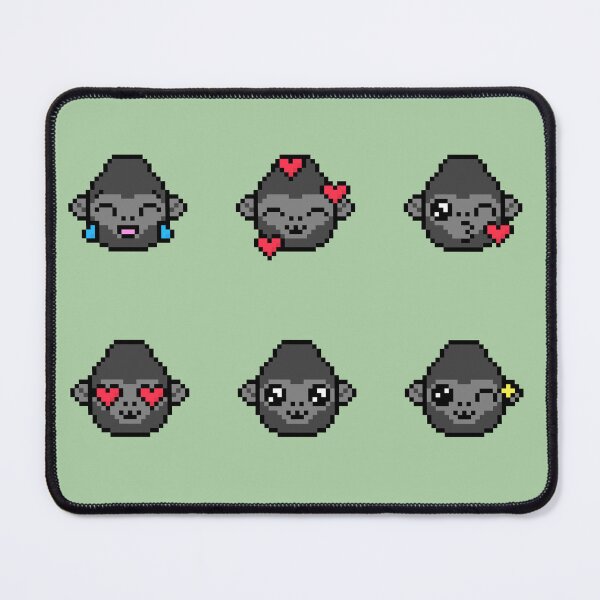 Item preview, Cute Gorilla Emoji Set (Funny Animal Character Emoticons) designed and sold by Pixe11y.