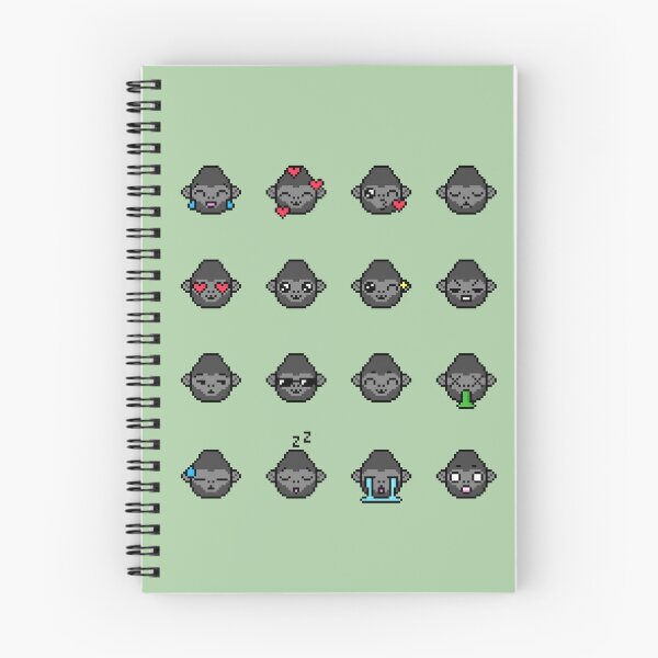 Item preview, Cute Gorilla Emoji Set (Funny Animal Character Emoticons) designed and sold by Pixe11y.