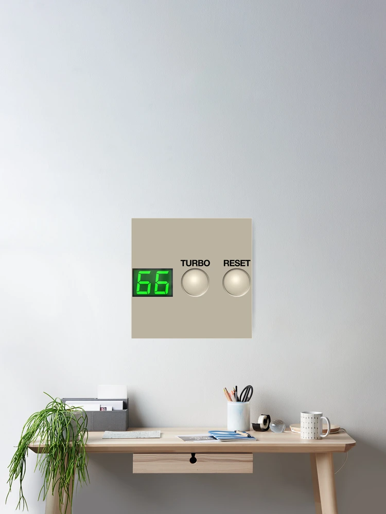 Thumbnail 2 of 3, Poster, Dat Turbo Button designed and sold by CCCDesign.