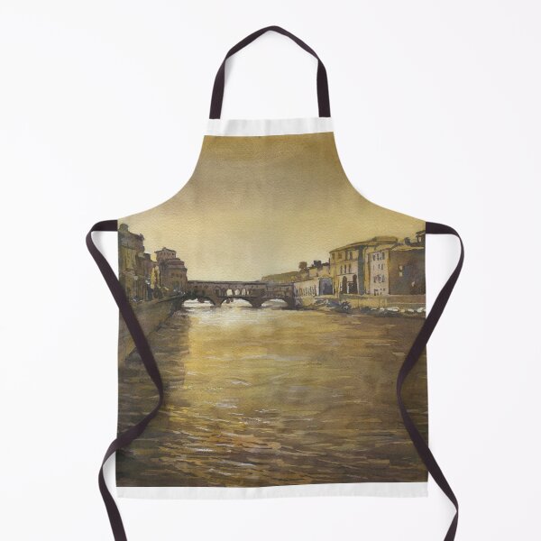 Item preview, Ponte Vecchio bridge in medieval city of Florence, Italy. Watercolor of Ponte Vecchio, Florence art designed and sold by rfoxphoto.
