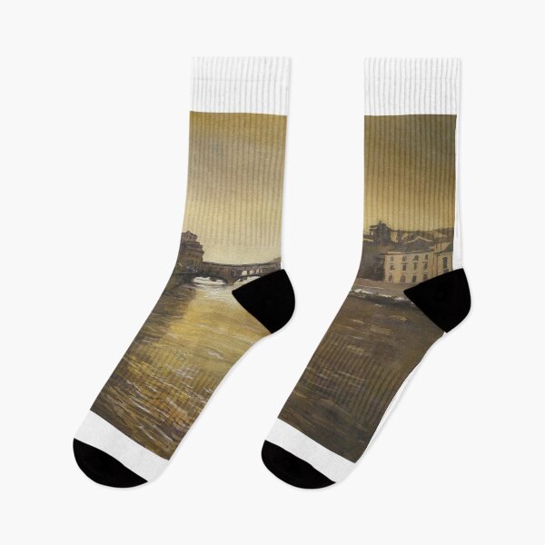 Item preview, Ponte Vecchio bridge in medieval city of Florence, Italy.  Watercolor of Ponte Vecchio, Florence art designed and sold by rfoxphoto.