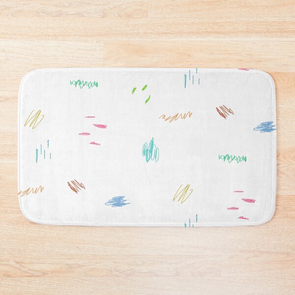 Item preview, Hand drawn Abstract Scribble Color Lines Colored Pencil Drawing Test Colorful Doodle Cute Sketch Scrawl Illustrations Minimal Geometric Art-White Background  designed and sold by DotLinePlane.