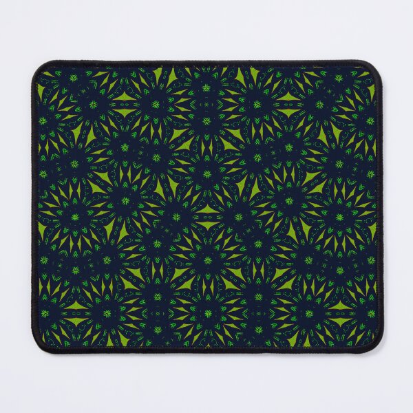 Item preview, Vibrant Jasmine Green and Black Penrose Seamless Print   designed and sold by protegra.