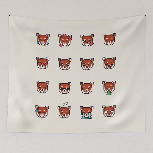Item preview, Cute Red Panda Emoji Set (Funny Animal Character Emoticons) designed and sold by Pixe11y.