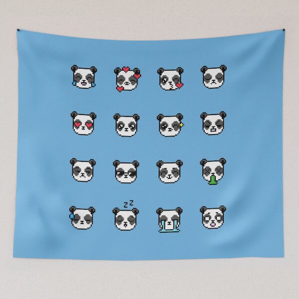 Item preview, Cute Panda Emoji Set (Funny Animal Character Emoticons) designed and sold by Pixe11y.