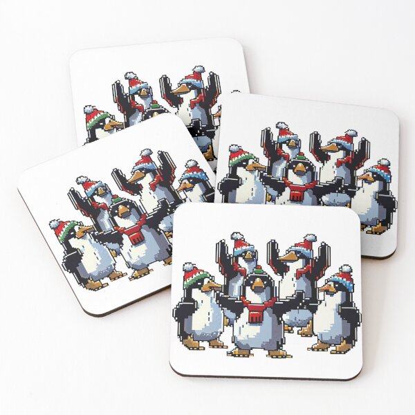 Item preview, Penguins with Santa hat. designed and sold by Pixelarium.