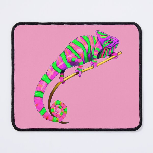 Item preview, Colorful Chameleon Love - Pink and Green Lizard designed and sold by LaRoach Digital Arts.