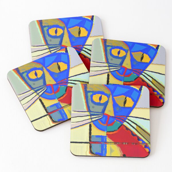 Item preview, Cat Art - Abstract Cat Art (Cat Painting) designed and sold by JohnsOddbox.
