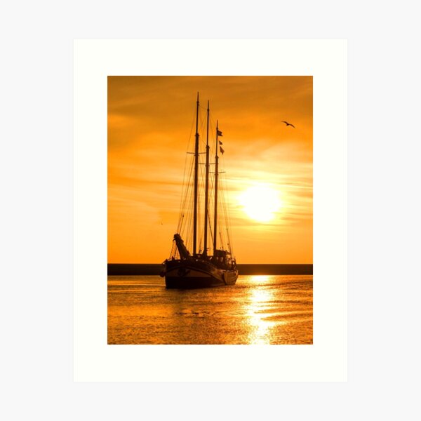 Item preview, MARITIME #31 - Three-masted Schooner at Sunrise/Sunset designed and sold by DEL-Productions.