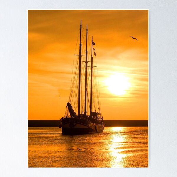 Item preview, MARITIME #31 - Three-masted Schooner at Sunrise/Sunset designed and sold by DEL-Productions.