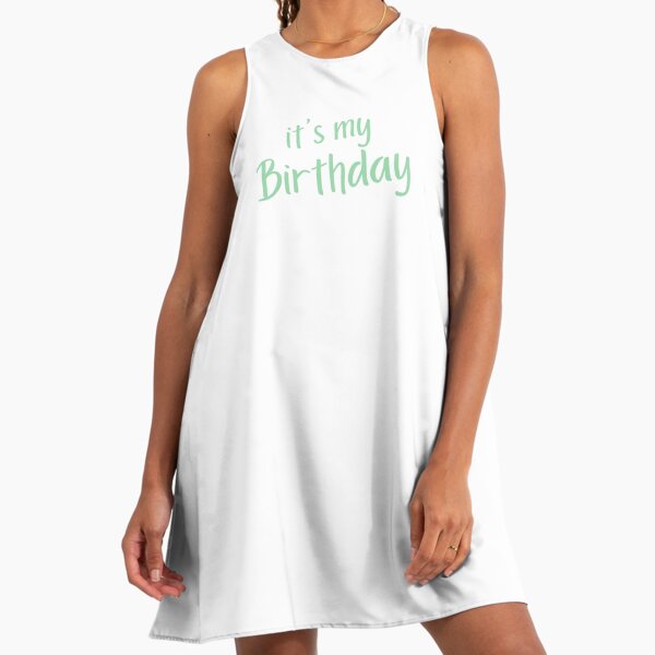 its my birthday t shirt dress It's My Birthday Sweater Dress – Julie B main image 0