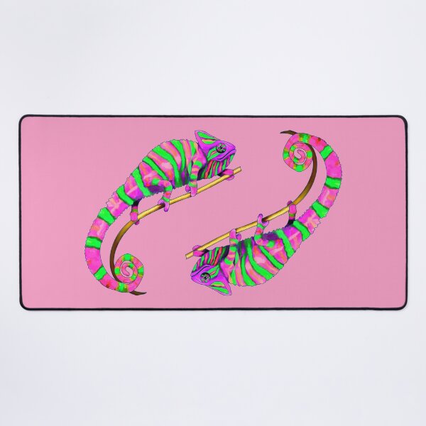 Item preview, Colorful Chameleon Love - Pink and Green Lizard designed and sold by LaRoach Digital Arts.
