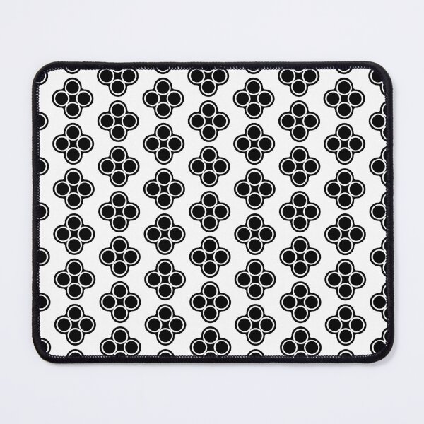 Item preview, abstract shape diamond circle pattern black and white designed and sold by Ray Loka.