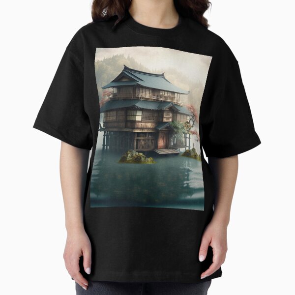 Vista previa del artículo con la obra «Casa japonesa sobre el agua», diseñado y vendido por Tho0mX.