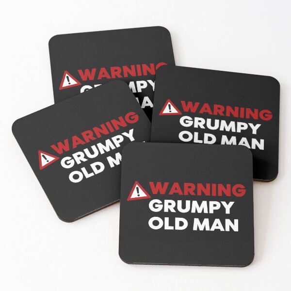 Item preview, Warning Grumpy Old Man. Funny Old Man Saying. Great For Grumpy Dads. White and Red designed and sold by That Cheeky Tee.