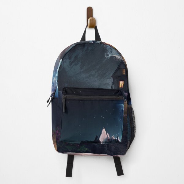 Item preview, country house facing a mountain and the moon designed and sold by Tho0mX.