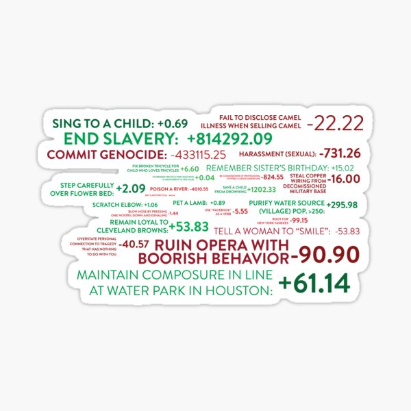 The Good Place - Points System Sticker