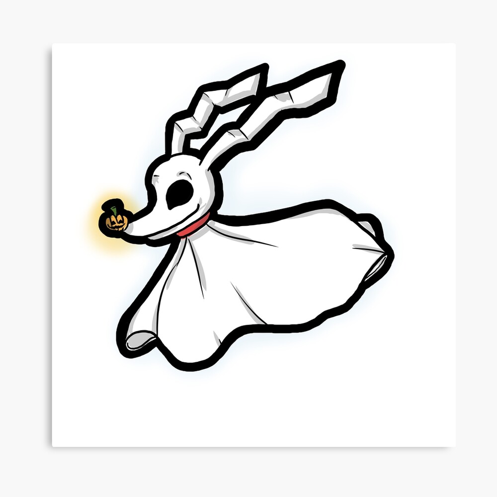 "Nightmare Before Christmas Zero Dog" Canvas Print by DrawPaw Redbubble