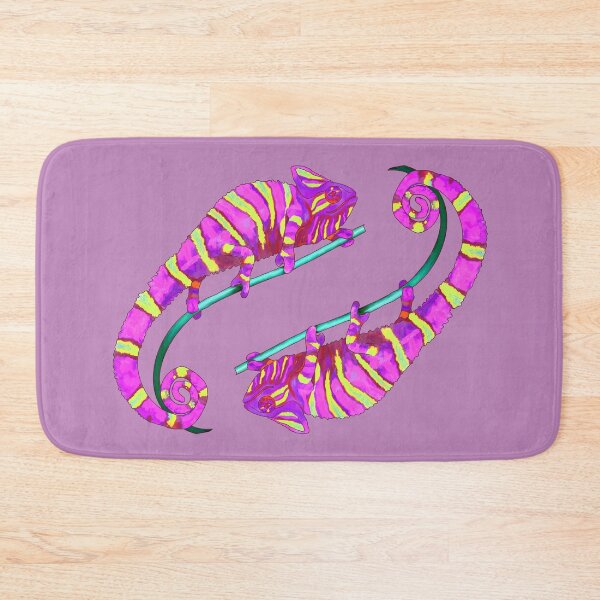 Item preview, Colorful Chameleon Love - Pink and Yellow Lizard designed and sold by LaRoach Digital Arts.