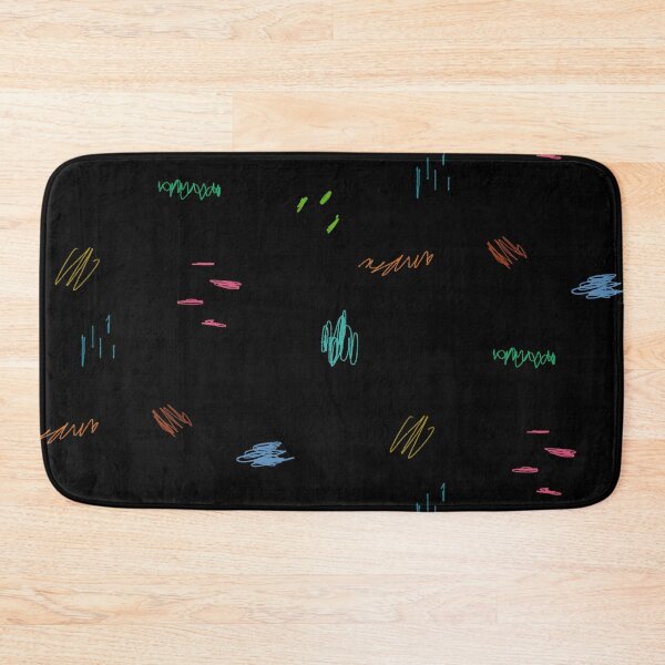 Item preview, Hand drawn Abstract Scribble Color Lines Colored Pencil Drawing Test Colorful Doodle Cute Sketch Scrawl Illustrations Simple Geometric Art-Black Background  designed and sold by DotLinePlane.