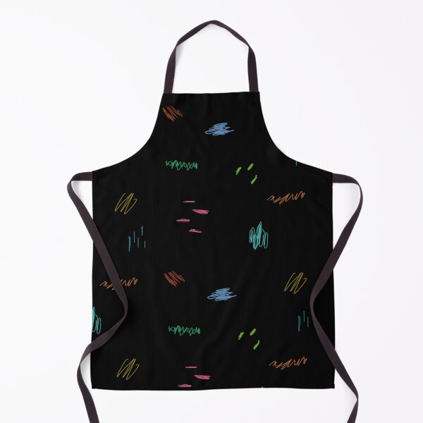Item preview, Hand drawn Abstract Scribble Color Lines Colored Pencil Drawing Test Colorful Doodle Cute Sketch Scrawl Illustrations Simple Geometric Art-Black Background  designed and sold by DotLinePlane.