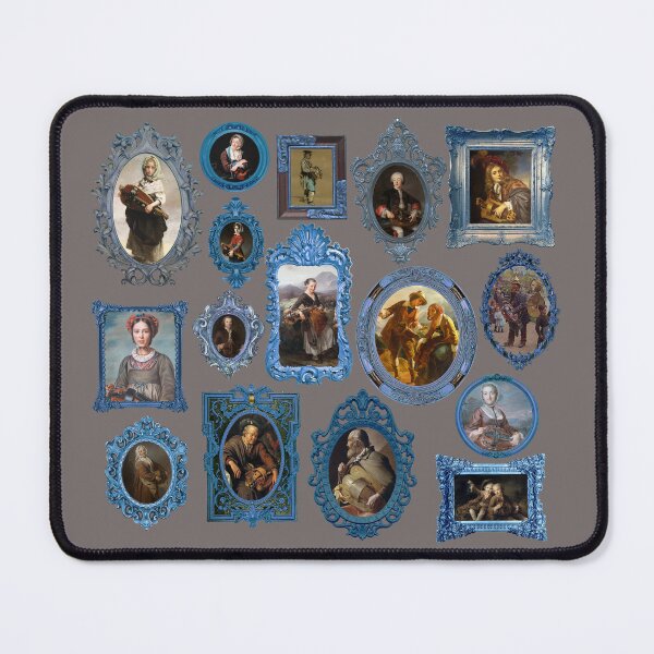 Item preview, Iconography of the hurdy-gurdy with blue frames. designed and sold by Zal-Production.