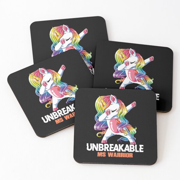 Item preview, MS Awareness - Unicorn MS Warrior Ribbon UNBREAKABLE designed and sold by Fernandezf.