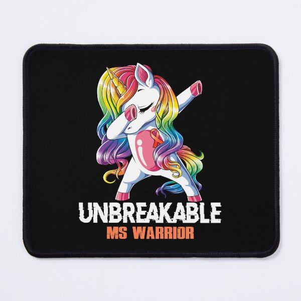 Item preview, MS Awareness - Unicorn MS Warrior Ribbon UNBREAKABLE designed and sold by Fernandezf.