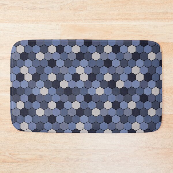 Item preview, Honeycomb Tiling Denim Blues on Black Repeat 5748 designed and sold by Art in My Loft.
