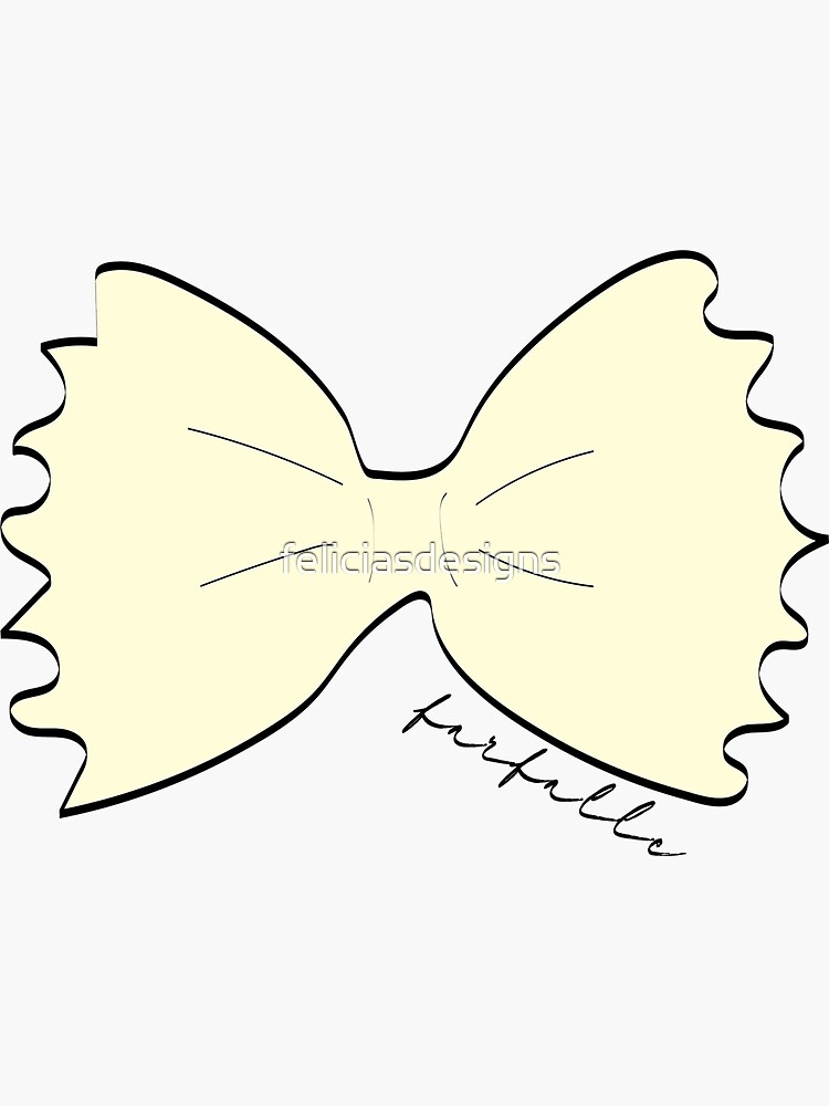 "Bow Tie Pasta Doodle" Sticker for Sale by feliciasdesigns Redbubble