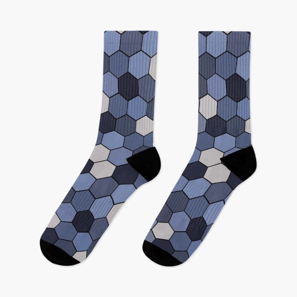 Item preview, Honeycomb Tiling Denim Blues on Black Repeat 5748 designed and sold by Art in My Loft.