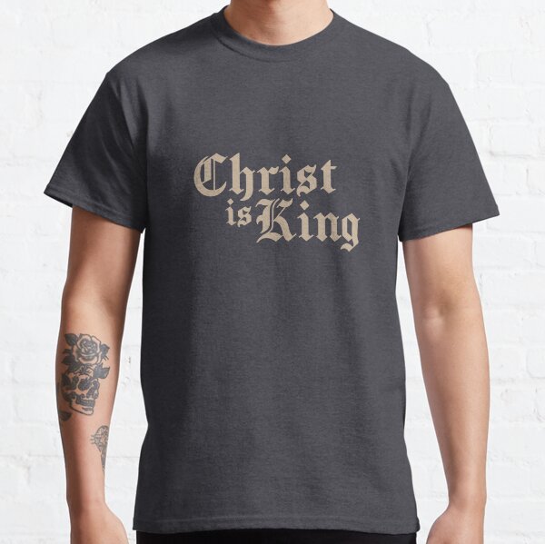 Vista previa del artículo con la obra «CRISTO ES REY», diseñado y vendido por TextGraphicsUSA.