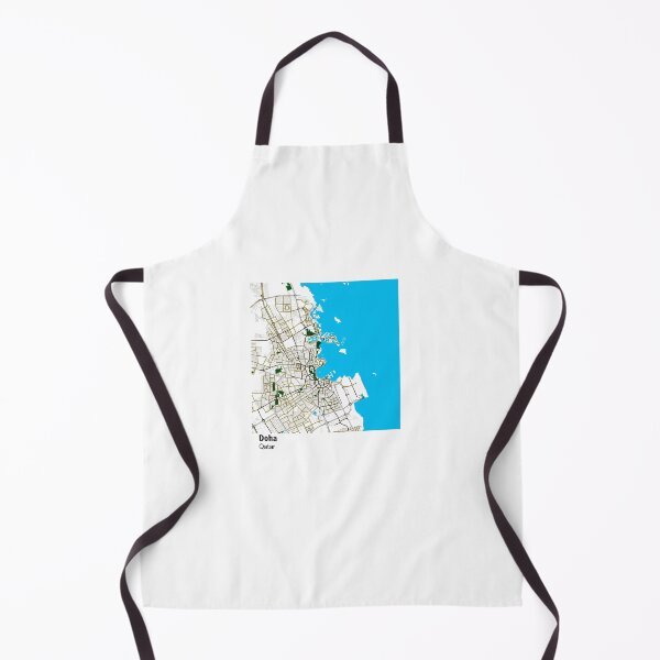 Item preview, colorful map of Doha Qatar designed and sold by wamuigaworld.