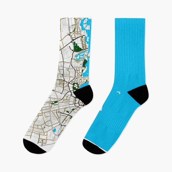 Item preview, colorful map of Doha Qatar designed and sold by wamuigaworld.