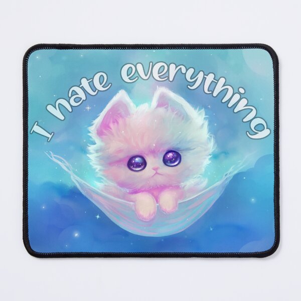 Item preview, Sky Cat - I hate everything text designed and sold by Lunalise.