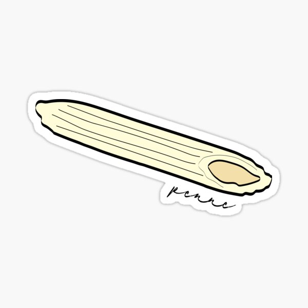 Aperçu de l'œuvre Griffonnage de pâtes penne créée et vendue par feliciasdesigns.