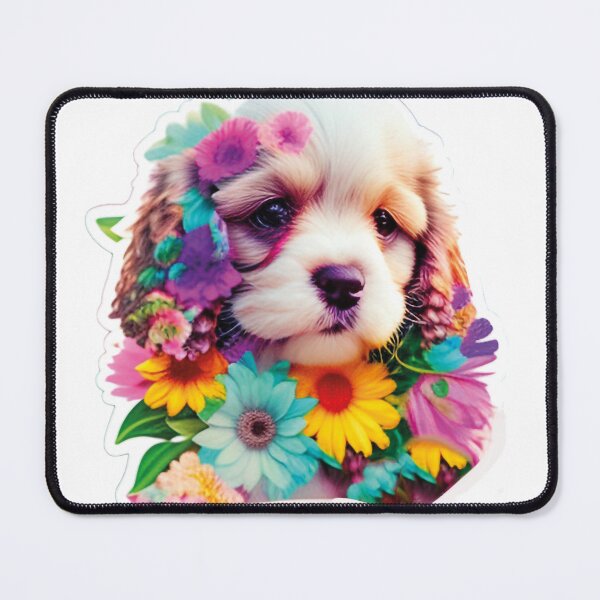 Item preview, Puppy of flowers bordered in Alberto Seveso style designed and sold by Happy1-2.