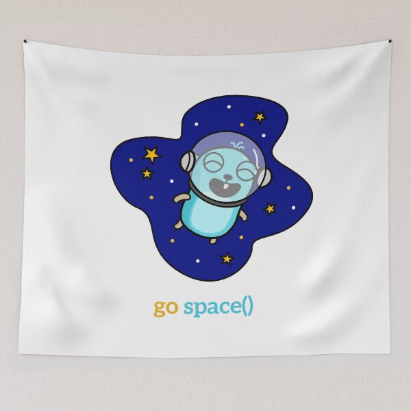 Item preview, golang gopher space designed and sold by leesander.