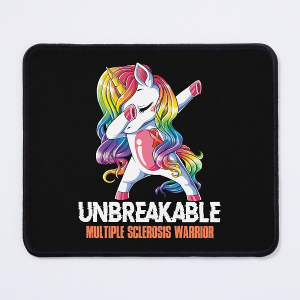 Item preview, Multiple Sclerosis Awareness - Unicorn Multiple Sclerosis Warrior Ribbon UNBREAKABLE designed and sold by Fernandezf.