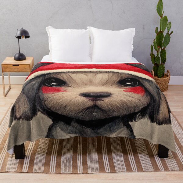 Item preview, Cute Puppy Wearing Santa Hat in Chibi-Style #5 designed and sold by Galviato.