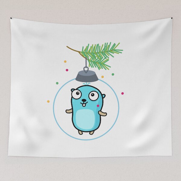 Item preview, golang gopher christmas designed and sold by leesander.