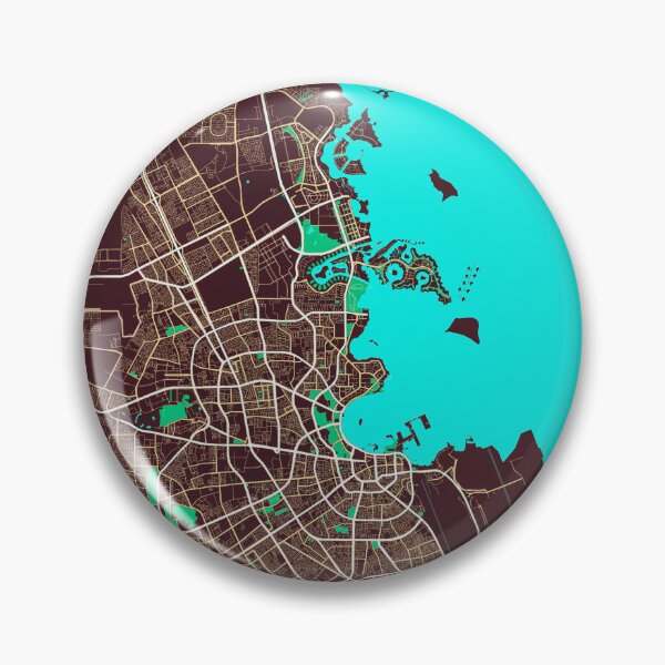 Item preview, Doha Qatar map designed and sold by wamuigaworld.