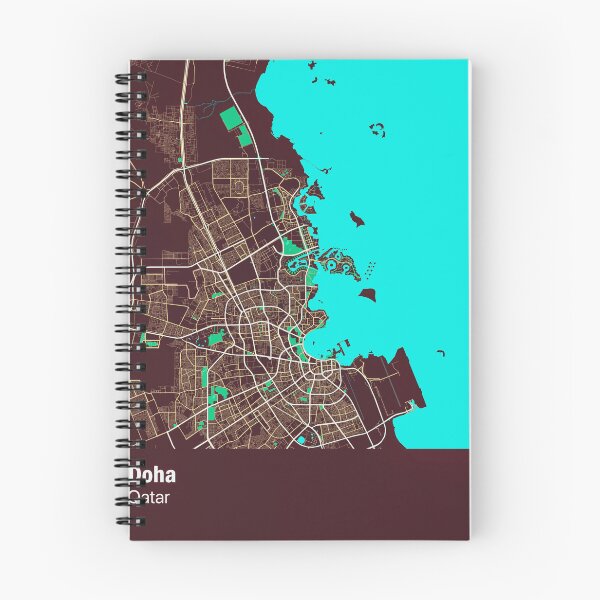 Item preview, Doha Qatar map designed and sold by wamuigaworld.