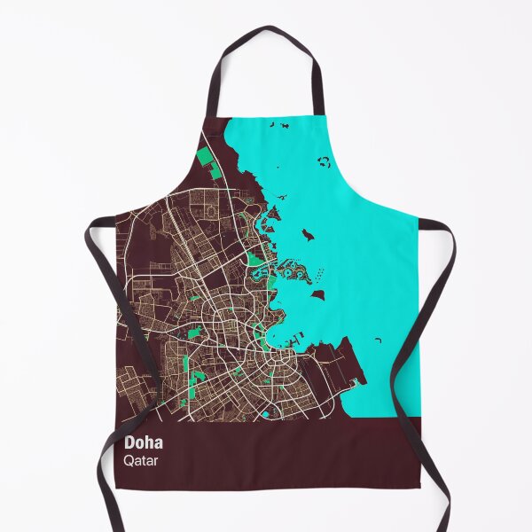 Item preview, Doha Qatar map designed and sold by wamuigaworld.