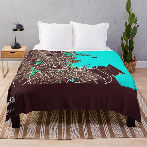 Item preview, Doha Qatar map designed and sold by wamuigaworld.